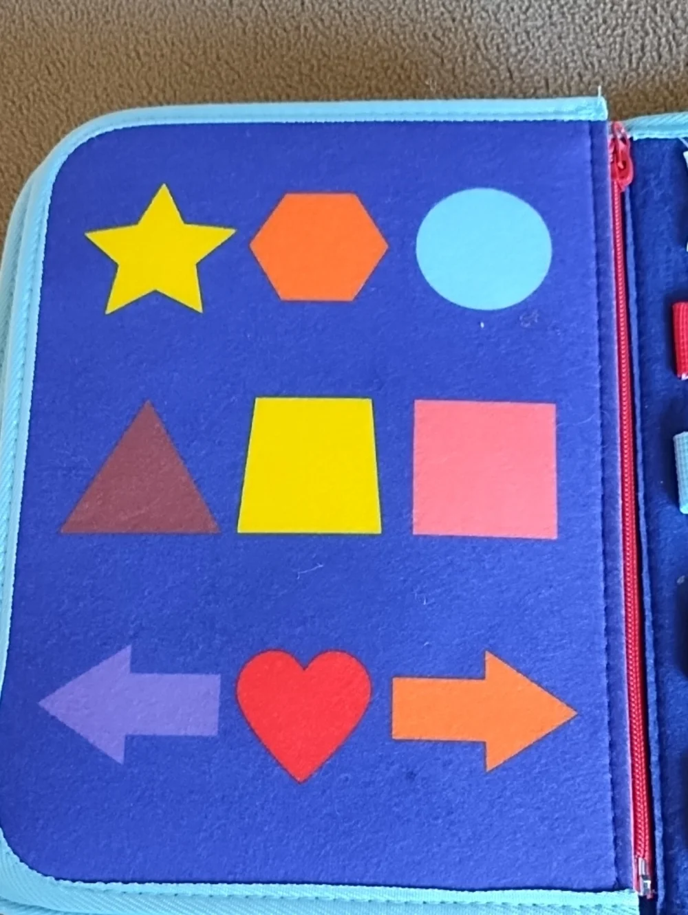 Esjay Toddler Busy Board Sensory Play Travel Companion Portable Dinosaurs Blue